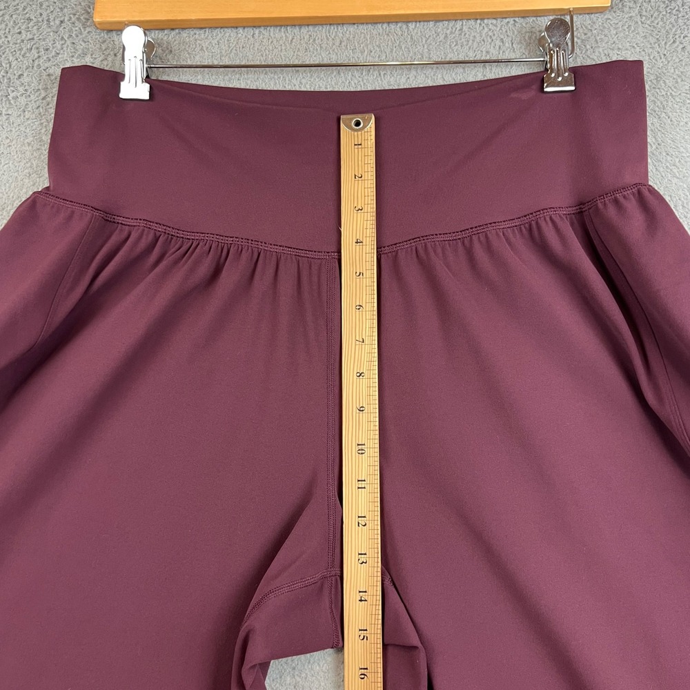 Athleta Salutation Cargo Jogger Pants Burgundy Maroon Womens 2X High Rise Yoga - Picture 7 of 10